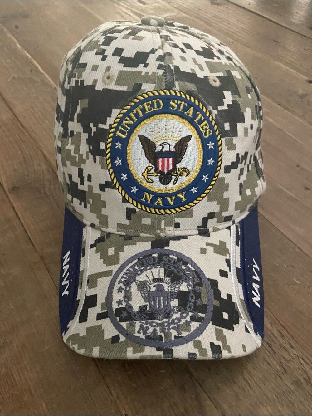 U.S. NAVY Hat Digital Camo Baseball Cap U.S.โ Military Hat Camouflage